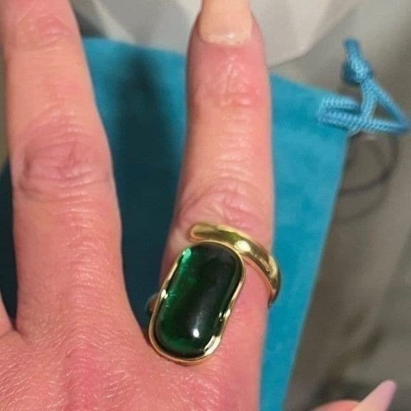 The Manor Cocktail Ring in gold plated silver adjustable - Thumbnail 4