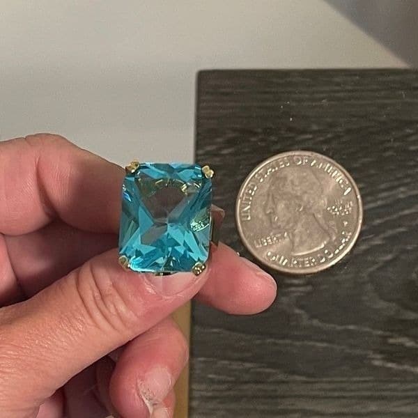 The Big Bling Ring in 925 and Topaz - Thumbnail 3