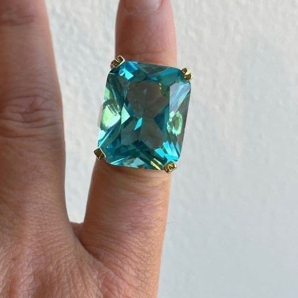 The Big Bling Ring in 925 and Topaz - Thumbnail 9