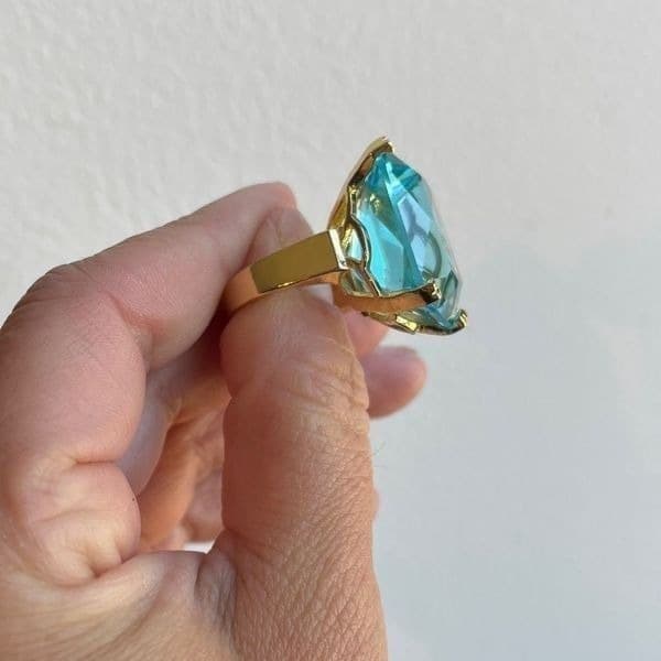 The Big Bling Ring in 925 and Topaz - Thumbnail 5