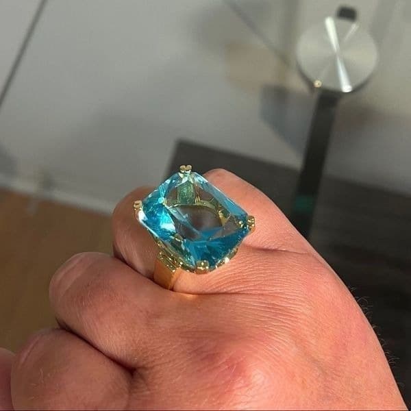 The Big Bling Ring in 925 and Topaz - Thumbnail 6