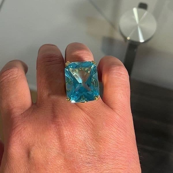 The Big Bling Ring in 925 and Topaz - Thumbnail 4