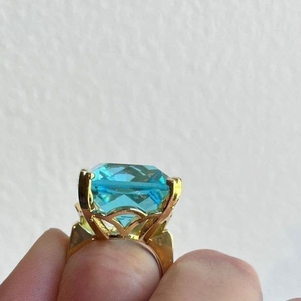 The Big Bling Ring in 925 and Topaz - Thumbnail 8