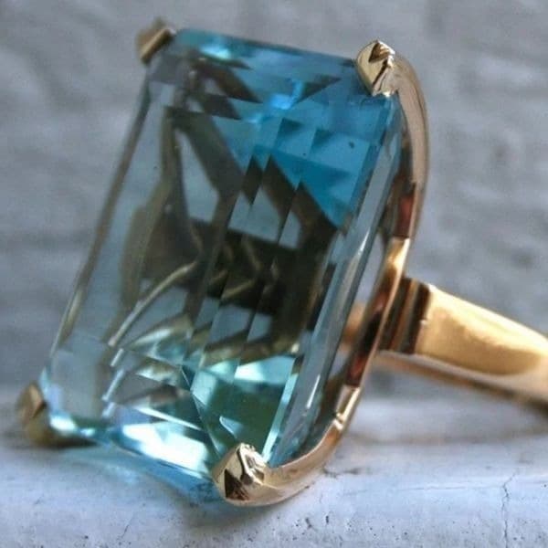 The Big Bling Ring in 925 and Topaz - Thumbnail 10