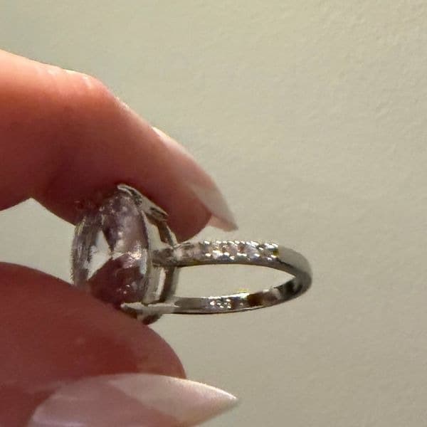 Marry Me Oval 2 Carat 925 silver and lab created diamonds sz 9 - Thumbnail 10