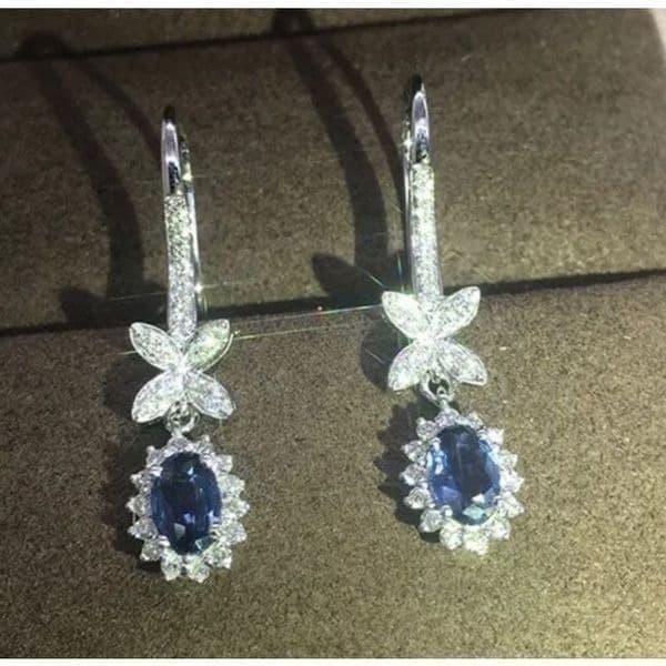 The Super Star zircon and 925 drop dangle earrings - Thumbnail 4