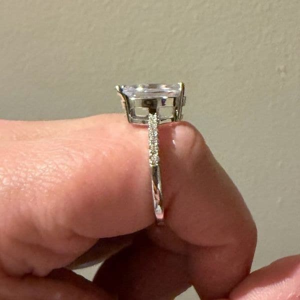 Marry Me Oval 2 Carat 925 silver and lab created diamonds sz 9 - Thumbnail 9