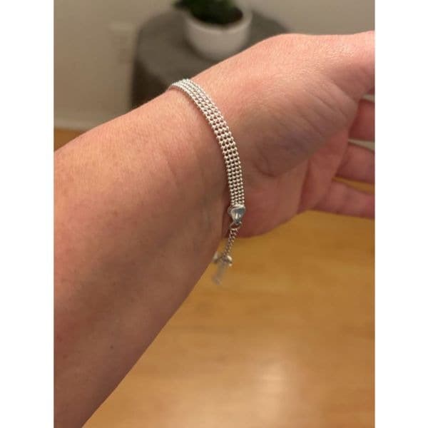 The 4 row silver beaded bracelet stamped 925 - Thumbnail 12