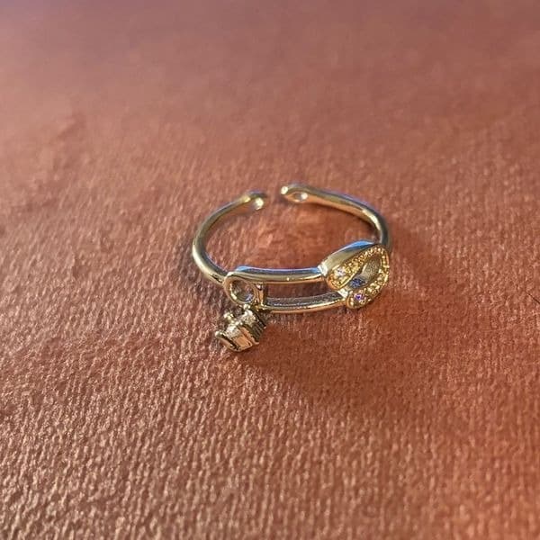 The dangle pin ring in 925 silver - Thumbnail 6