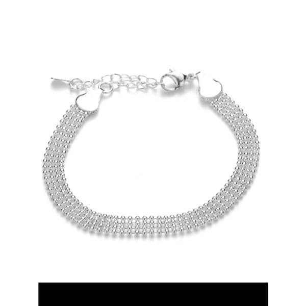 The 4 row silver beaded bracelet stamped 925 - Thumbnail 5
