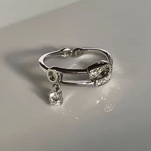 The dangle pin ring in 925 silver - Thumbnail 2