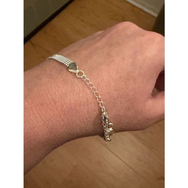 The 4 row silver beaded bracelet stamped 925 - Thumbnail 9