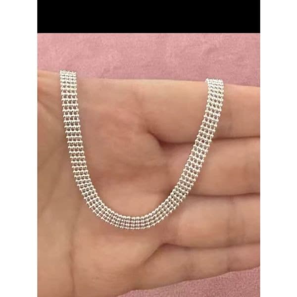 The 4 row silver beaded bracelet stamped 925 - Thumbnail 2