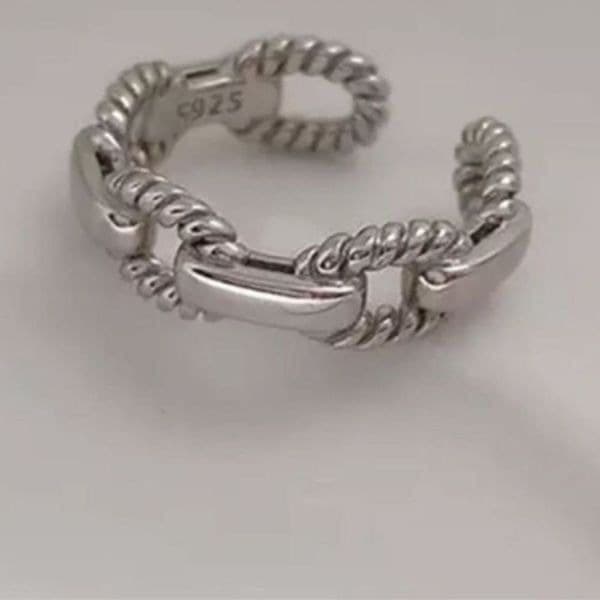 The Braided Link Ring in 925 silver - Thumbnail 3