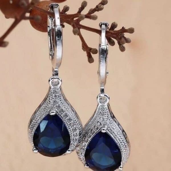 The Best seller Estate inspired /925 silver Drop Earrings - Thumbnail 3