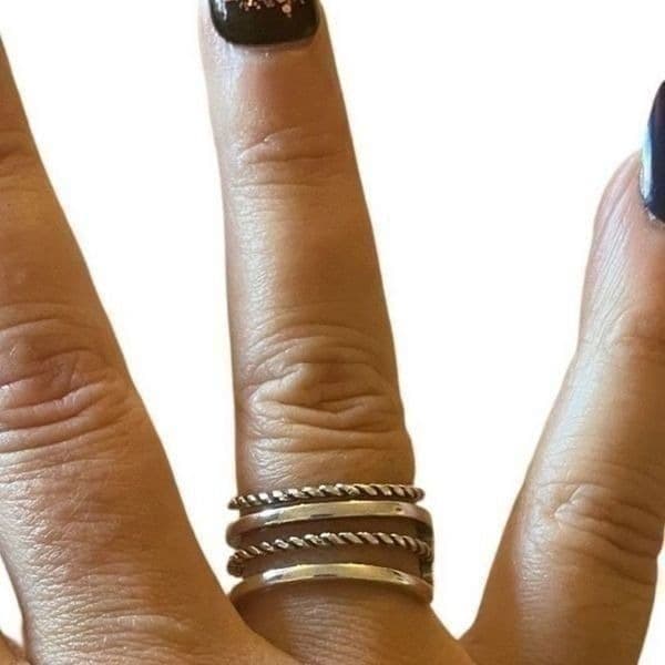 The Multimedia Stack Ring in 925 silver - Thumbnail 5