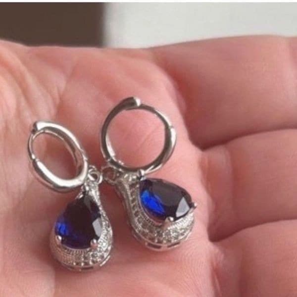 The Best seller Estate inspired /925 silver Drop Earrings - Thumbnail 8