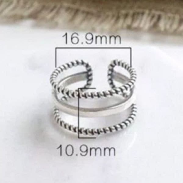 The Multimedia Stack Ring in 925 silver - Thumbnail 2