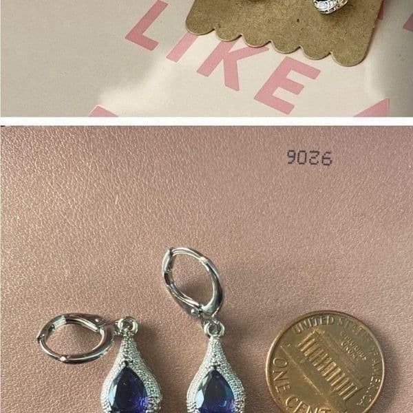 The Best seller Estate inspired /925 silver Drop Earrings - Thumbnail 7