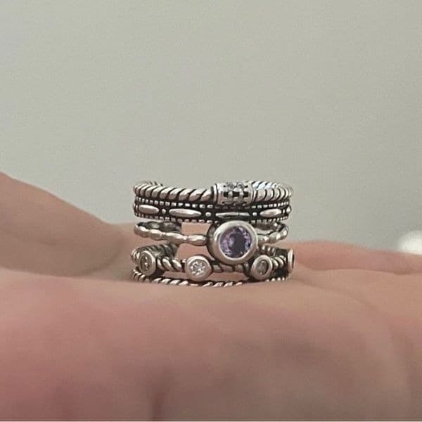 The boho band ring in antiqued 925 silver - Thumbnail 5