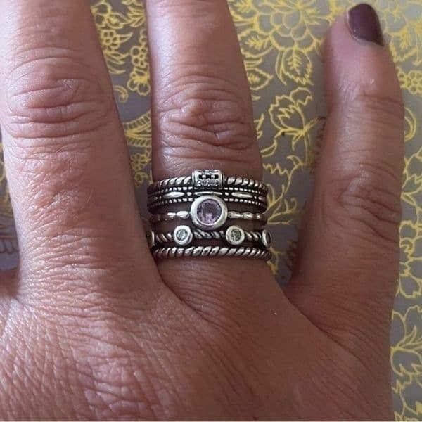 The boho band ring in antiqued 925 silver - Thumbnail 3