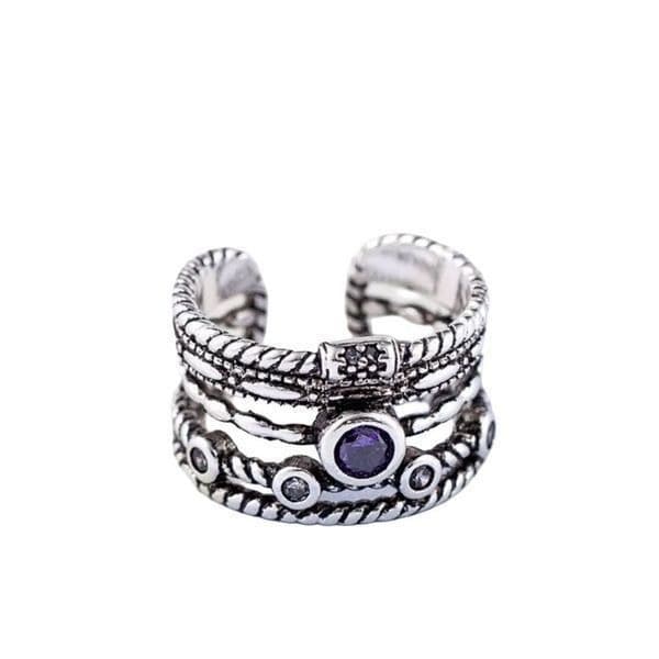 The boho band ring in antiqued 925 silver - Thumbnail 2