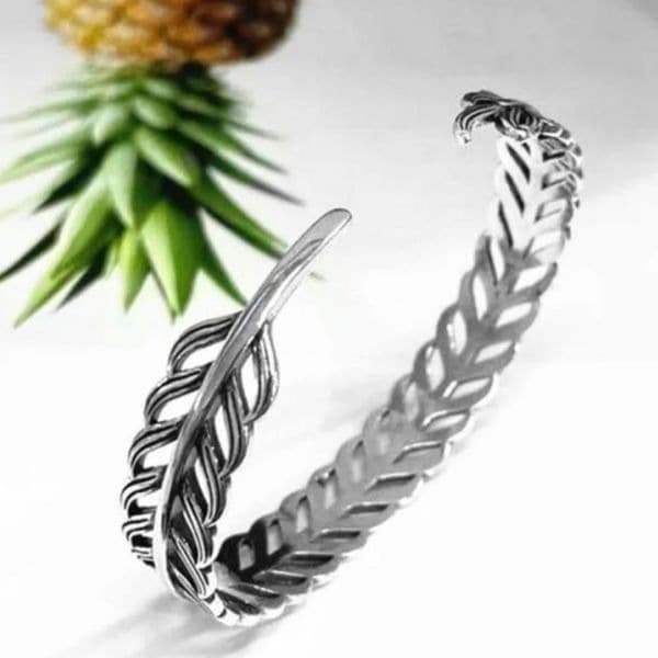 The Braided Cuff Bracelet adjustable, in 925 silver. - Thumbnail 3