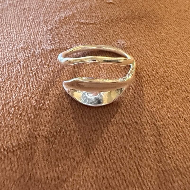 The Gentle Leaf Ring in sterling silver adjustable - Thumbnail 7