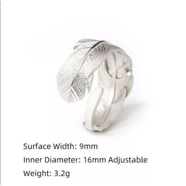 The Flirty Feather adjustable sterling silver ring. - Thumbnail 5