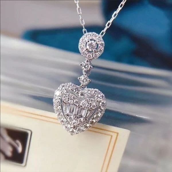 The Exquisite Heart pendant in cubic zirconia and 925 - Image 1