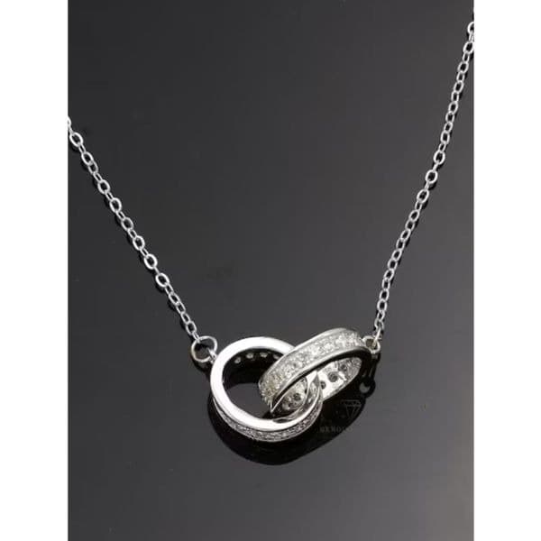 The dual perfection pendant necklace in 925 silver. - Thumbnail 4