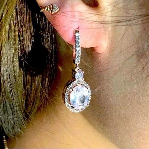 The Living Large Estate inspired drop earrings 925/cubic zirconia - Image 1