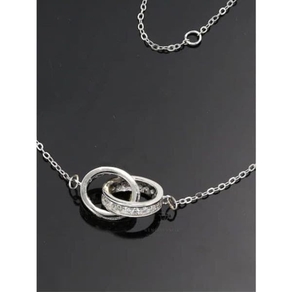 The dual perfection pendant necklace in 925 silver. - Thumbnail 3