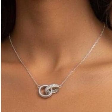 The dual perfection pendant necklace in 925 silver. - Image 1
