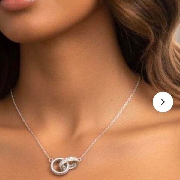 The dual perfection pendant necklace in 925 silver. - Thumbnail 7