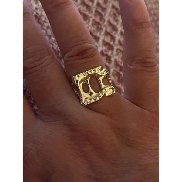 The Monster Ring adjustable in yellow gold plated 925 silver - Thumbnail 4