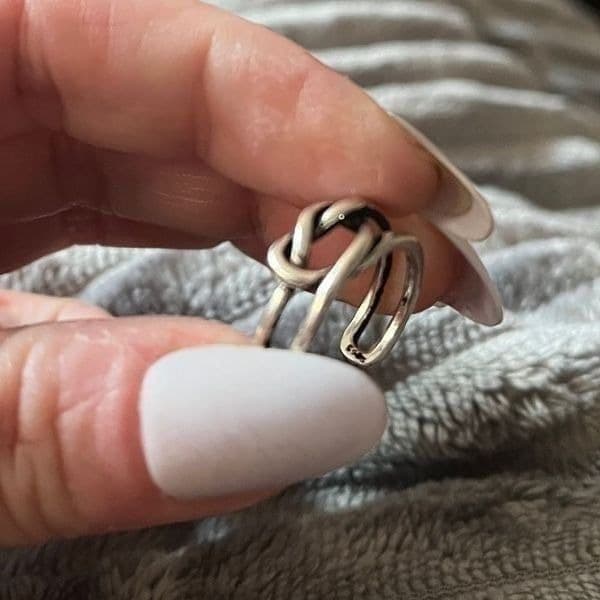 The Infinity Wire adjustable Ring in 925 Silver - Thumbnail 8