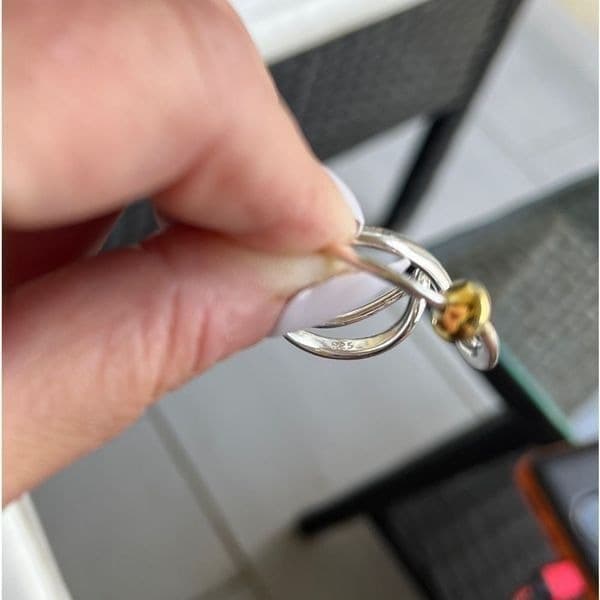 The Extra Abstract statement ring in 925 and gold plating. - Thumbnail 5