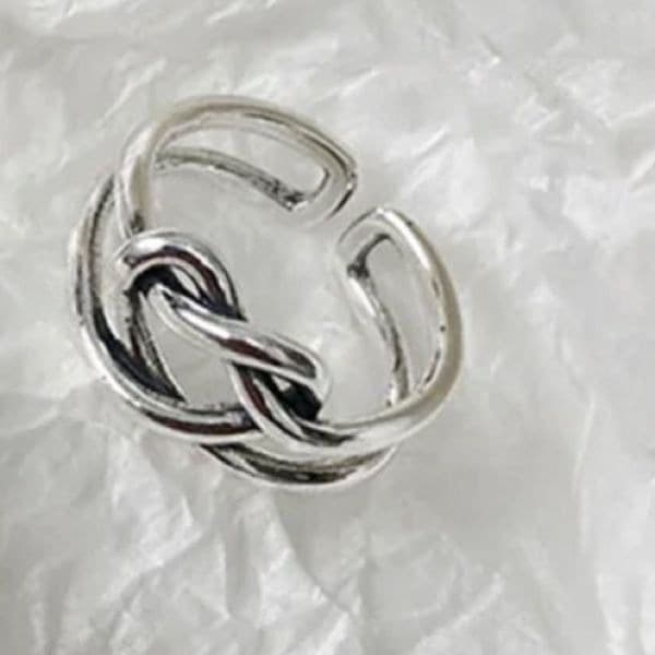 The Infinity Wire adjustable Ring in 925 Silver - Thumbnail 4