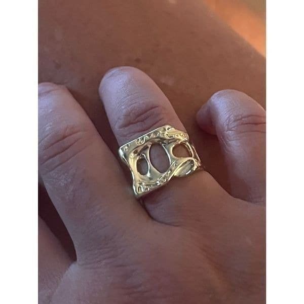 The Monster Ring adjustable in yellow gold plated 925 silver - Thumbnail 2