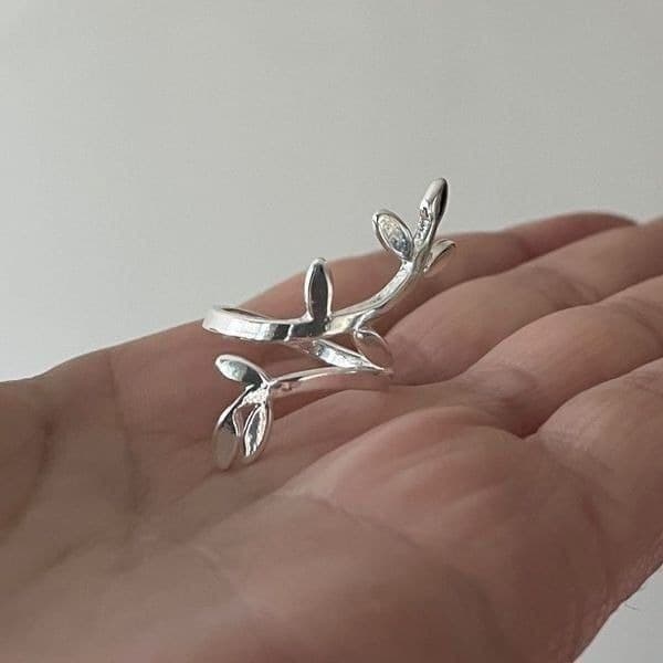 The Beautiful Branch adjustable silver sizable Ring - Thumbnail 6