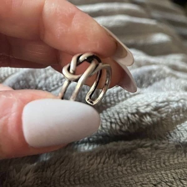 The I love you for eternity right in 925 silver adjustable - Thumbnail 8