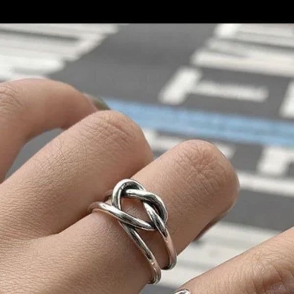 The I love you for eternity right in 925 silver adjustable - Thumbnail 3