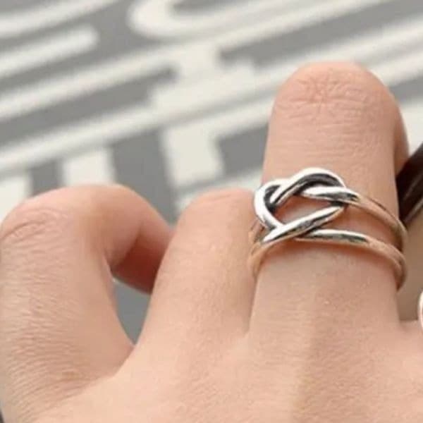The I love you for eternity right in 925 silver adjustable - Thumbnail 4