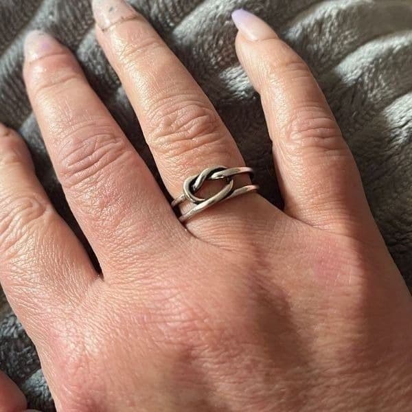 The I love you for eternity right in 925 silver adjustable - Thumbnail 5