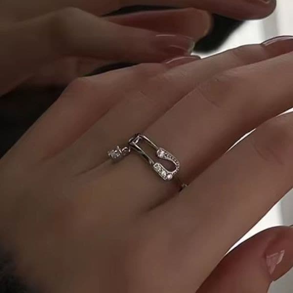 The dangle pin ring in 925 silver - Thumbnail 2