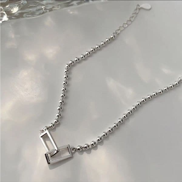Cuffing Season Squared Silver Bracelet stamped 925 - Thumbnail 3