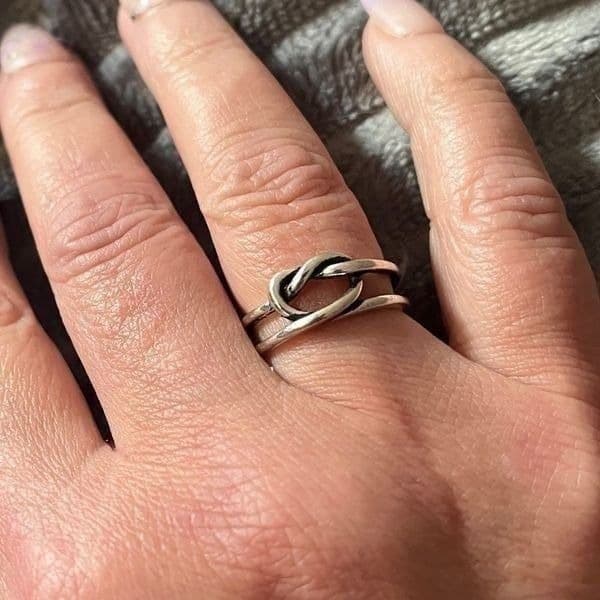 The I love you for eternity right in 925 silver adjustable - Thumbnail 6