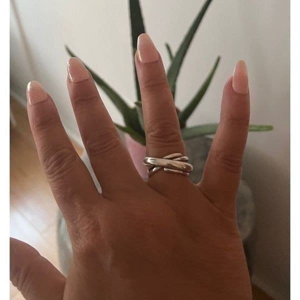 The Criss Cross Minimalist adjustable ring in 925 - Thumbnail 3