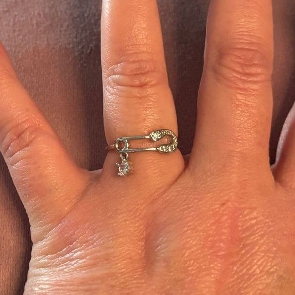 The dangle pin ring in 925 silver - Thumbnail 8